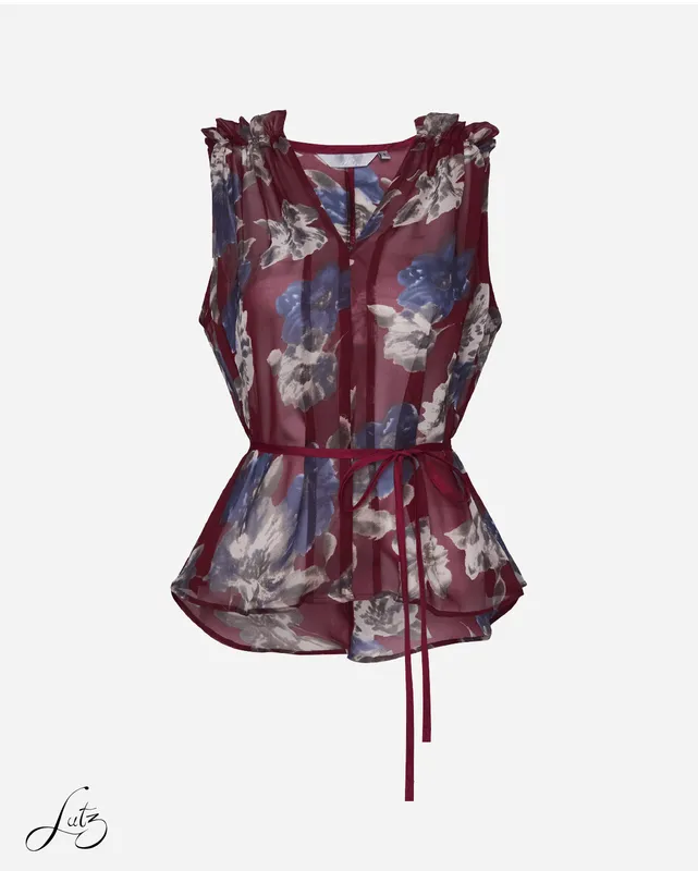 Áo Kiểu Nữ Sát Nách Họa Tiết Hoa